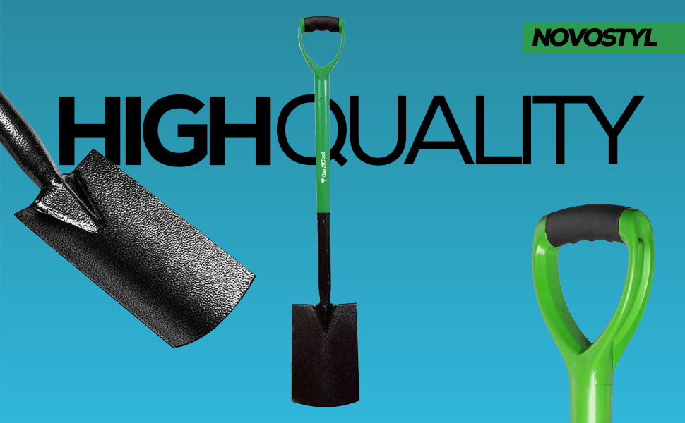 Garden Spade - Long Life Carbon Steel Blade Rust