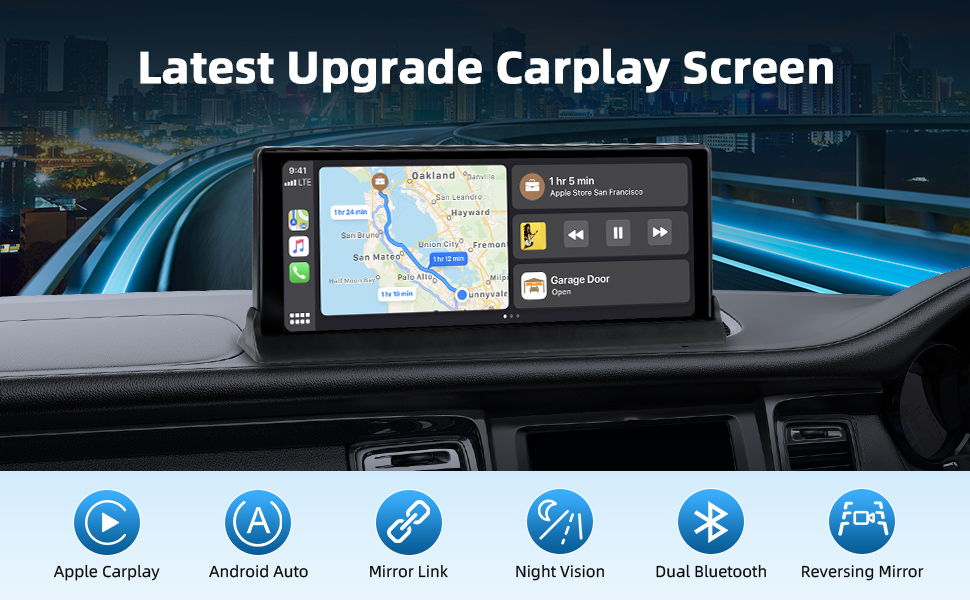 Wireless Apple CarPlay Screen for Car