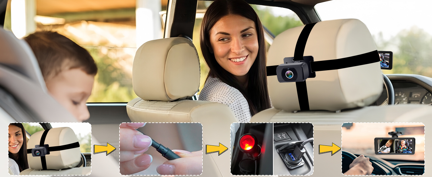 dual baby car camera