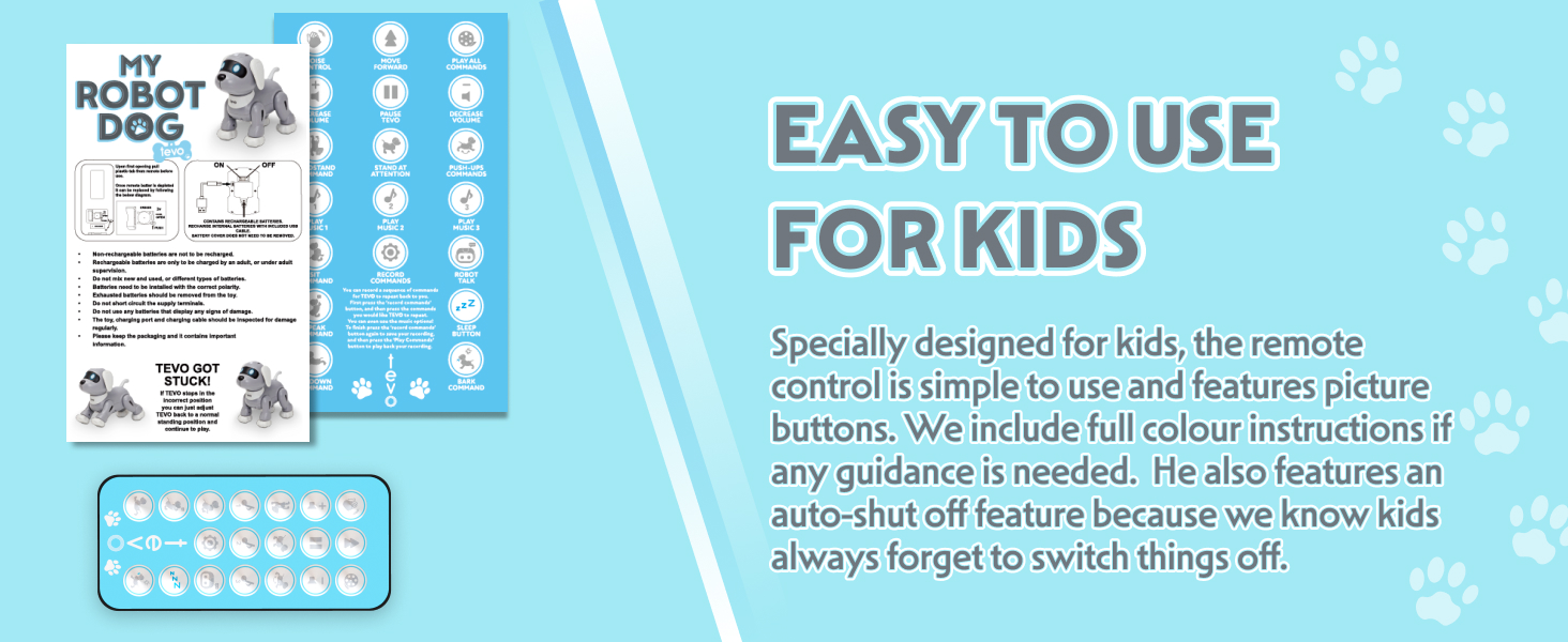 Tevo Robot Dog Remote Control Toy gift present for 3 4 5 6 7 8 9 10 11 12 year old cool age aged