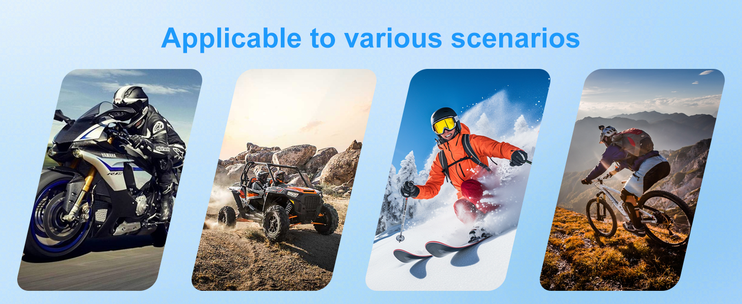 Motorcycle Helmet Headset with Camera 1080P