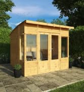 Waltons 8 x 8 Helios Summerhouse | Curved Roof | Shiplap Tongue and Groove | Wooden Garden Room S...