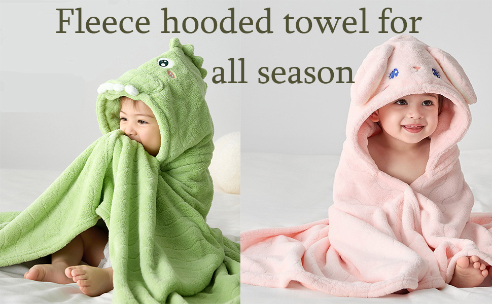 Baby fleece bath towel for winter spring summer autumn