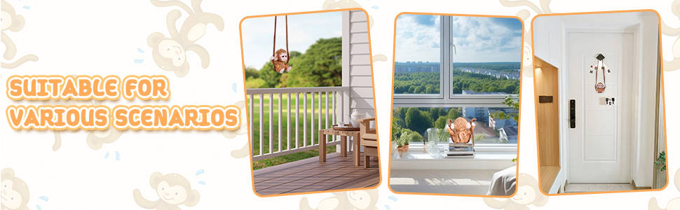 Cute Monkey Car Mirror Decoration