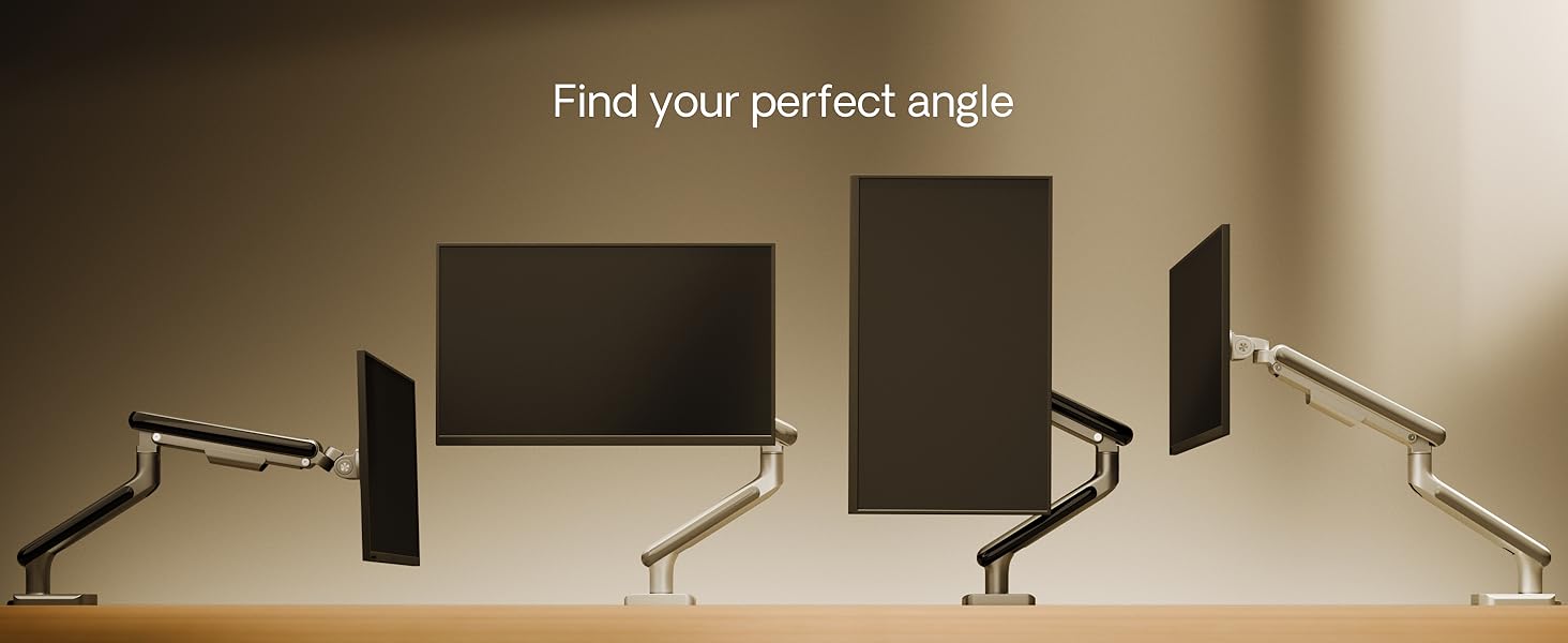 single monitor arm stand desk mount adjustable vesa screen computer bracket long gaming mounted