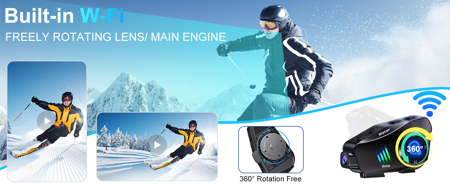 Motorcycle Helmet Headset with Camera 1080P