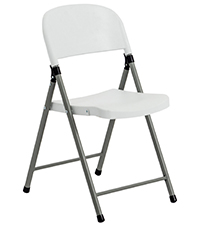 Harbour Housewares Folding Camping Picnic Desk Chair in White