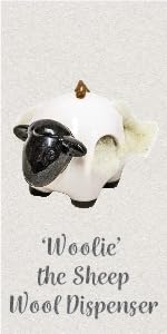 Wildlife World Farmyard Range - 'Woolie' Hanging Ceramic sheep with Wool