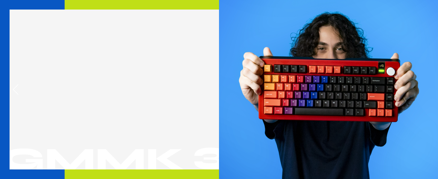Glorious GMMK 3 Custom Mechanical Gaming Keyboard, Doubleshot PBT Keycaps, Hotswap Switches