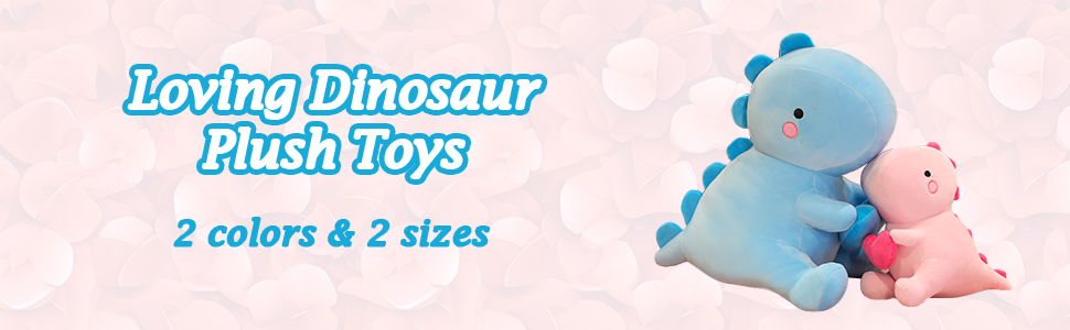 dinosaur plush with heart
