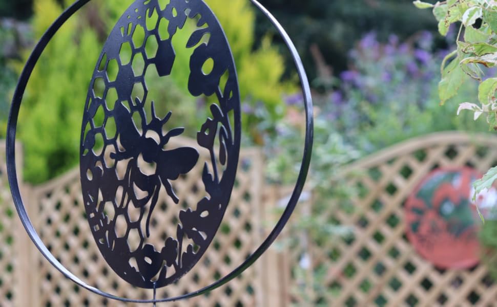 wind spinner in garden