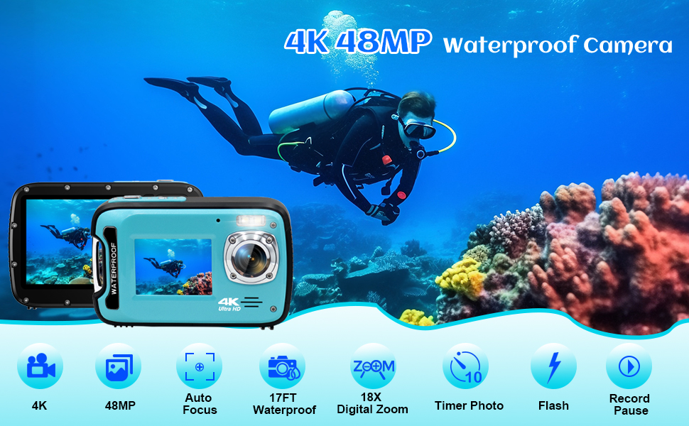 4K 48MP Waterproof Camera