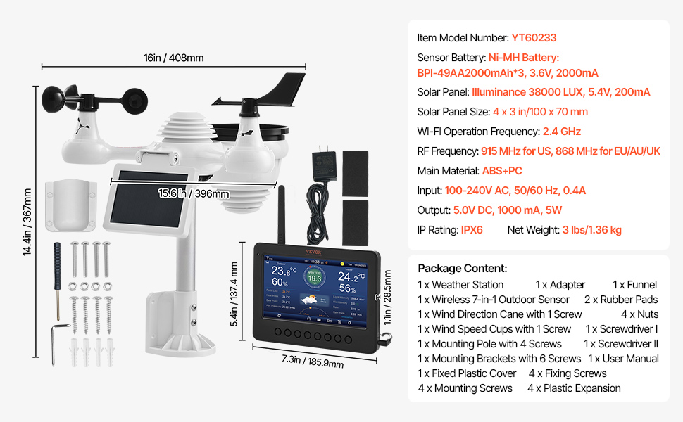 7-in-1 Wi-Fi Weather Station