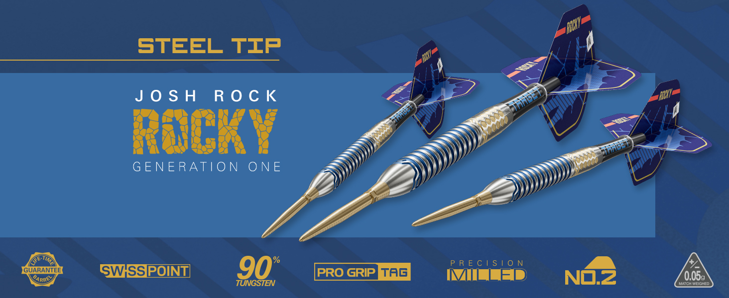 Target Darts Josh Rock G1 Steel Tip Swiss Point 90% Darts Generation 1 Rocky