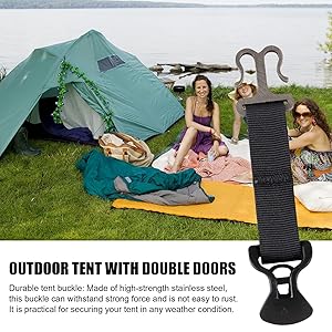 Secure tent buckle