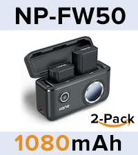 NP-FW50 Charger set with 2-pack batteries