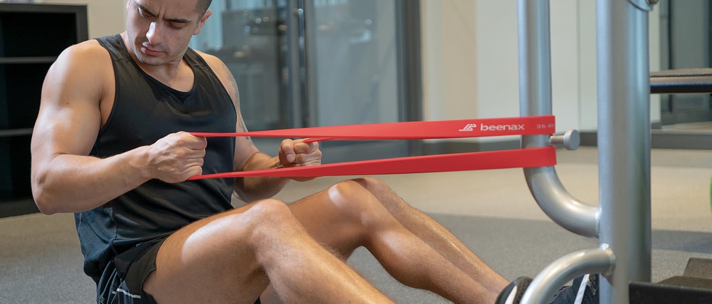 red resistance band pull up