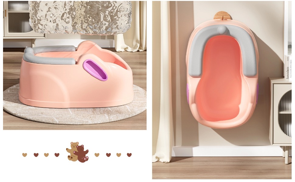 Portable Infant Bath Basin - Quick Baby Bottom Washer For Sink Or Bathtub, Gray
