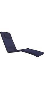 Garden Steamer Sunlounger Cushion Outdoor Waterproof SunLounger Cushions for Steamer Recliner Sun...