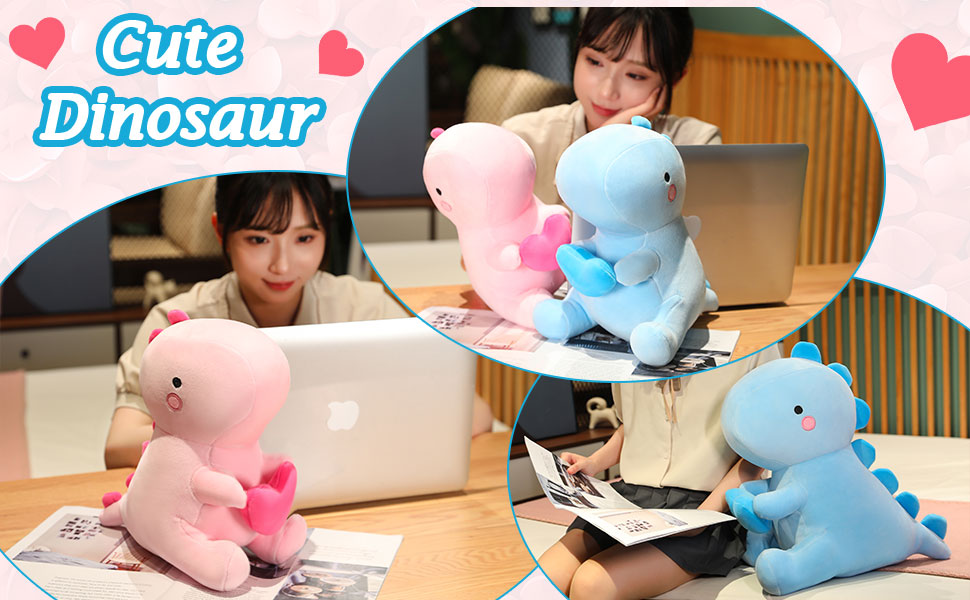 dinosaur plush with heart