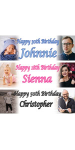 Happy birthday party banner background backdrop