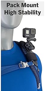 stuntman pack mount high stability backpack shoulder strap mount for action cameras