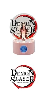 TEKNOFUN- Nezuko Alarm Clock Light, 811754, Black, Red, Pink, White, Single