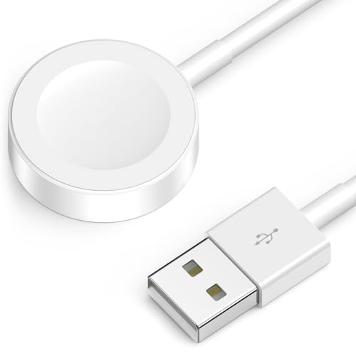 Wireless iWatch Charger Compatible with Apple Watch Charger USB Magnetic Charging Cable Portable Fast Charger Cord for iWatch Ultra/SE/Series 9/8/7/6/5/4/3/2/1(1m)
