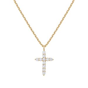PAVOI 14K Gold Plated Cross Necklace for Women | Cross Pendant | Gold Necklaces for Wome