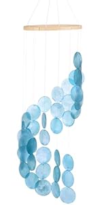 M METERXITY Shell Wind Chime for Outside, Seashell Wind Chime Sea Glass Shell Wind Chime for Outs...