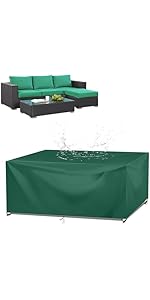 Garden Furniture Covers 80x80x20cm Patio Furniture Cover Waterproof, 420D Oxford Fabric Patio Tab...