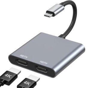 USB C to Dual HDMI Adapter