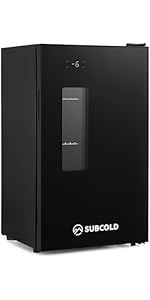 Subcold Apex95 Beer Fridge 86L - Freestanding Beverage Refrigerator with Insulated Door, Adjustab...