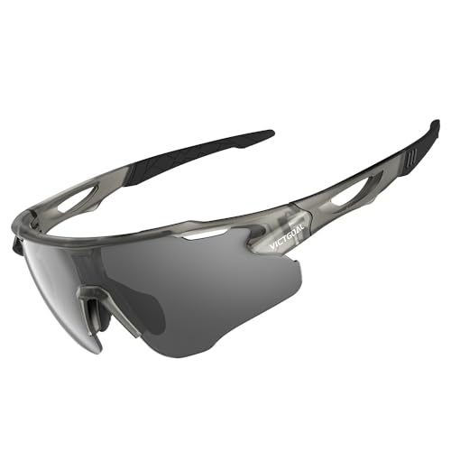 Victgoal Cycling Glasses with Polarised Lenses UV400 Protection Anti-Glare Running Sunglasses Men Women TR90 Frame Ultralight Outdoor Sports Cycling Sunglasses for Cycling Running