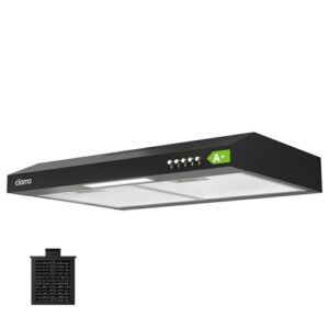 CIARRA ASB6903D 60cm Visor Cooker Hood Undercabinet Hoods Wall Mounted Kitchen Extractor Fan 600mm Top Vented Range Hood            [Energy Class A+]