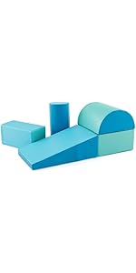Maxmass Soft Foam Toddler Climb and Crawl Toy, 5pcs Baby Activity Blocks with Zipper, Lightweight...