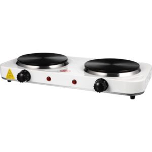 Warmhm 2000W Electric Stove Practical Two Burner Tea Cooker Food Heating Stove Coffee Heater with UK Plug