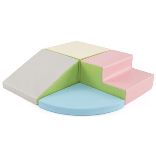 COSTWAY 4 Pieces Climb and Crawl Foam Play Set