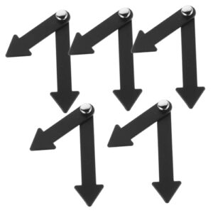 MUSISALY 5pcs Plastic Clock Hand Clock for School Teaching Prop Clock Hand Plastic Clock Pointer Crafts Clock Hands Clock Pointer Teaching Prop Clock Parts Clock Hands Only Black