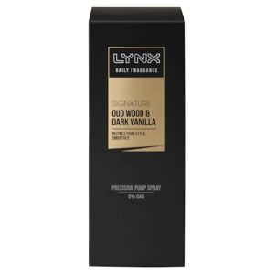 Lynx Signature Oud Wood & Dark Vanilla Daily Fragrance gives you a memorable touch style-refining pump spray 100 ml