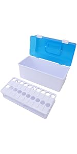 Test Tube Storage Box with Portable Handle and Dust Proof Lid Holds 20 Test Tubes Ideal for Scien...