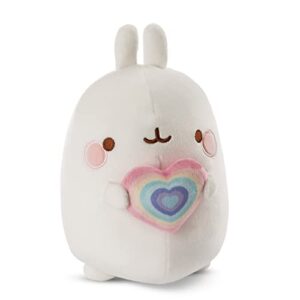 NICI Cuddly Toy Molang with a Rainbow Heart 12 cm I Lovable Social Media & TV Star to Cuddle