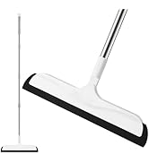 Mitclear Floor Squeegee with Adjustable Handle(50IN), Foam Squeegee for Wet Room, Floor Water Cle...