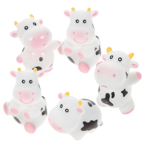 VICASKY 5pcs Cow Bath for Infants Soft and Safe Bathing Playthings with Lights Fun Cow Doll Shower for Babies Ideal Shower for Newborns