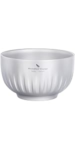 iBasingo 500ml Titanium Bowl Double Walled Oatmeal Food Rice Soup Bowl Ultralight Portable Tablew...