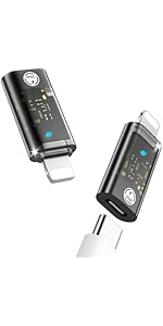 MoKo USB C to Lightning Adapter, Support 35W PD Fast Charging & Data Sync Lightning Male to USB C...