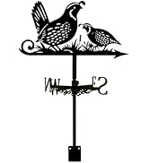 SUPERDANT Flower Cat and Butterfly Weather Vane Patterned Cat Weathervane Metal Wind Vanes Animal...