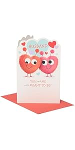 UK Greetings Valentine's Day Card For Husband - Fluffy Hearts Design