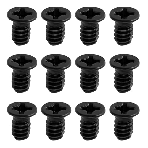 ECSiNG 100pcs Black Countersunk Head Screw Flat Phillips Head 3.5x6mm Suitable for 3.5-inch Computer PC Hard Disk Drives(UNC 6-32)