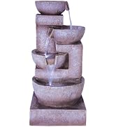 KelKay Water Fountain, Poly-resin, Natural, One Size